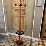 Designer red metal coat rack