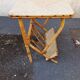 Table d'appoint bambou osier vintage