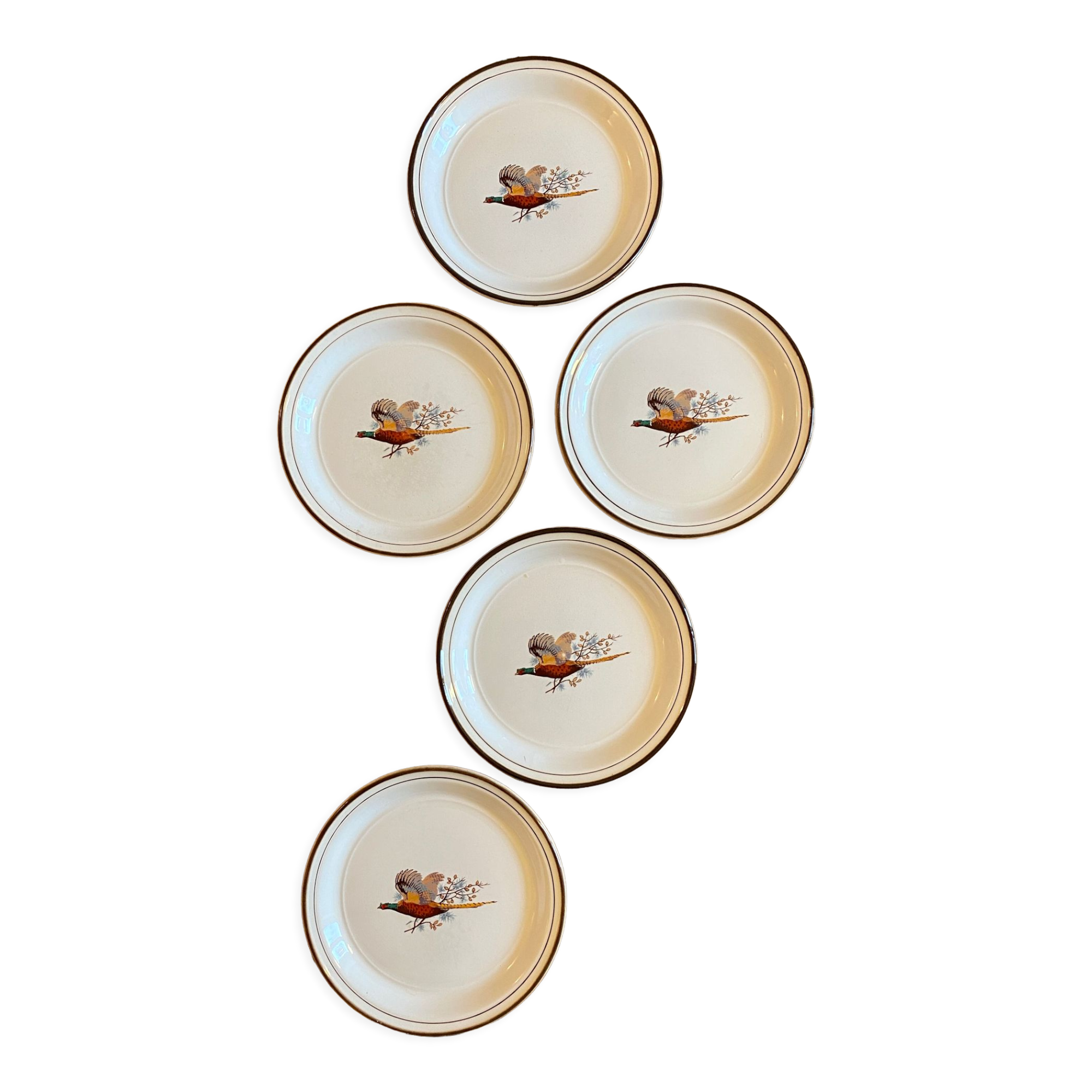 Set of 5 vintage plates