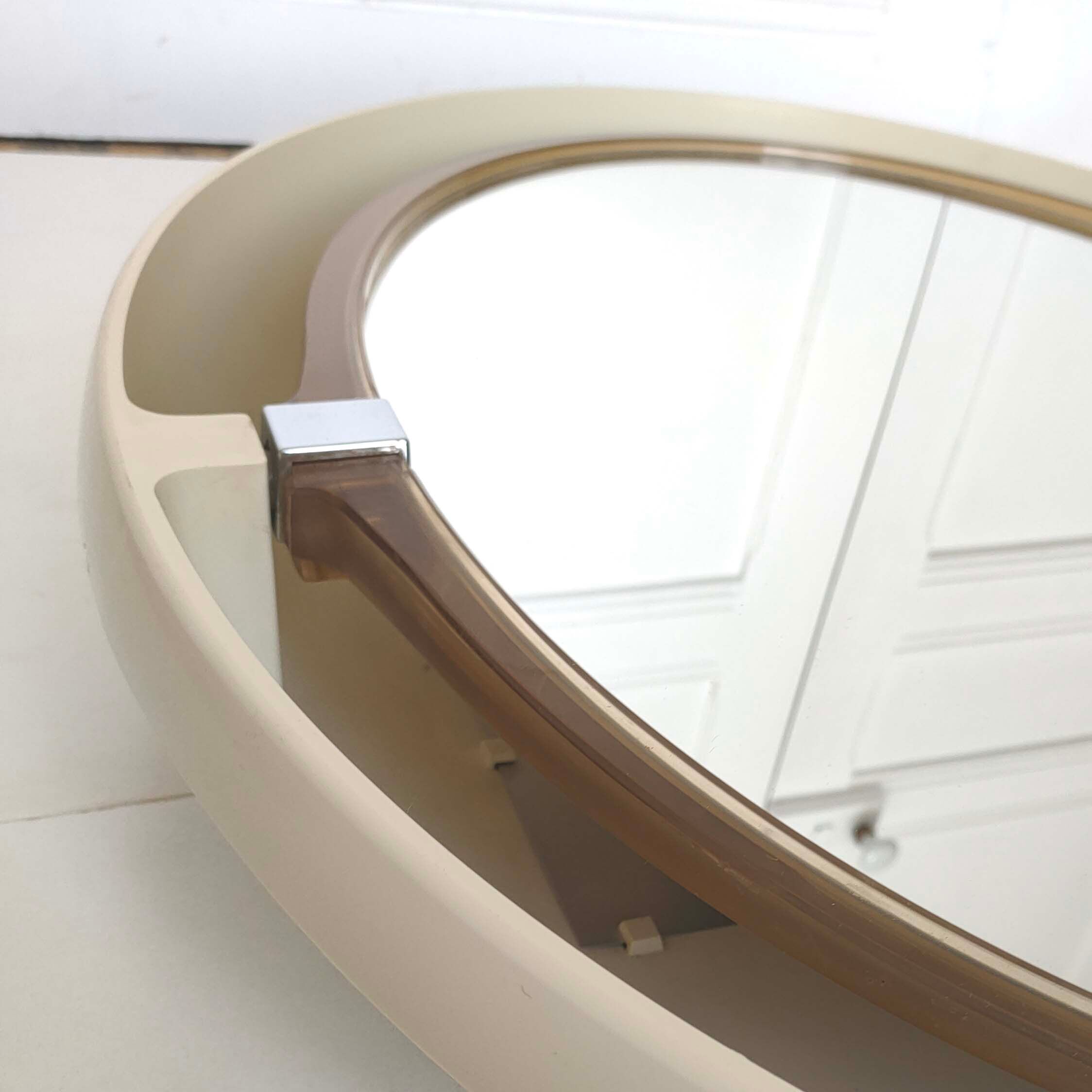 Allibert 1970 illuminated retro oval vintage mirror