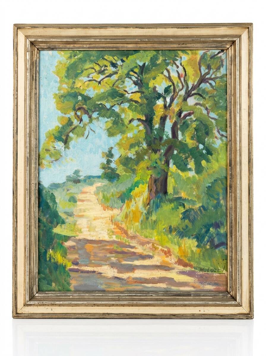 Impressionist painting, landscape at M. Loze's path.