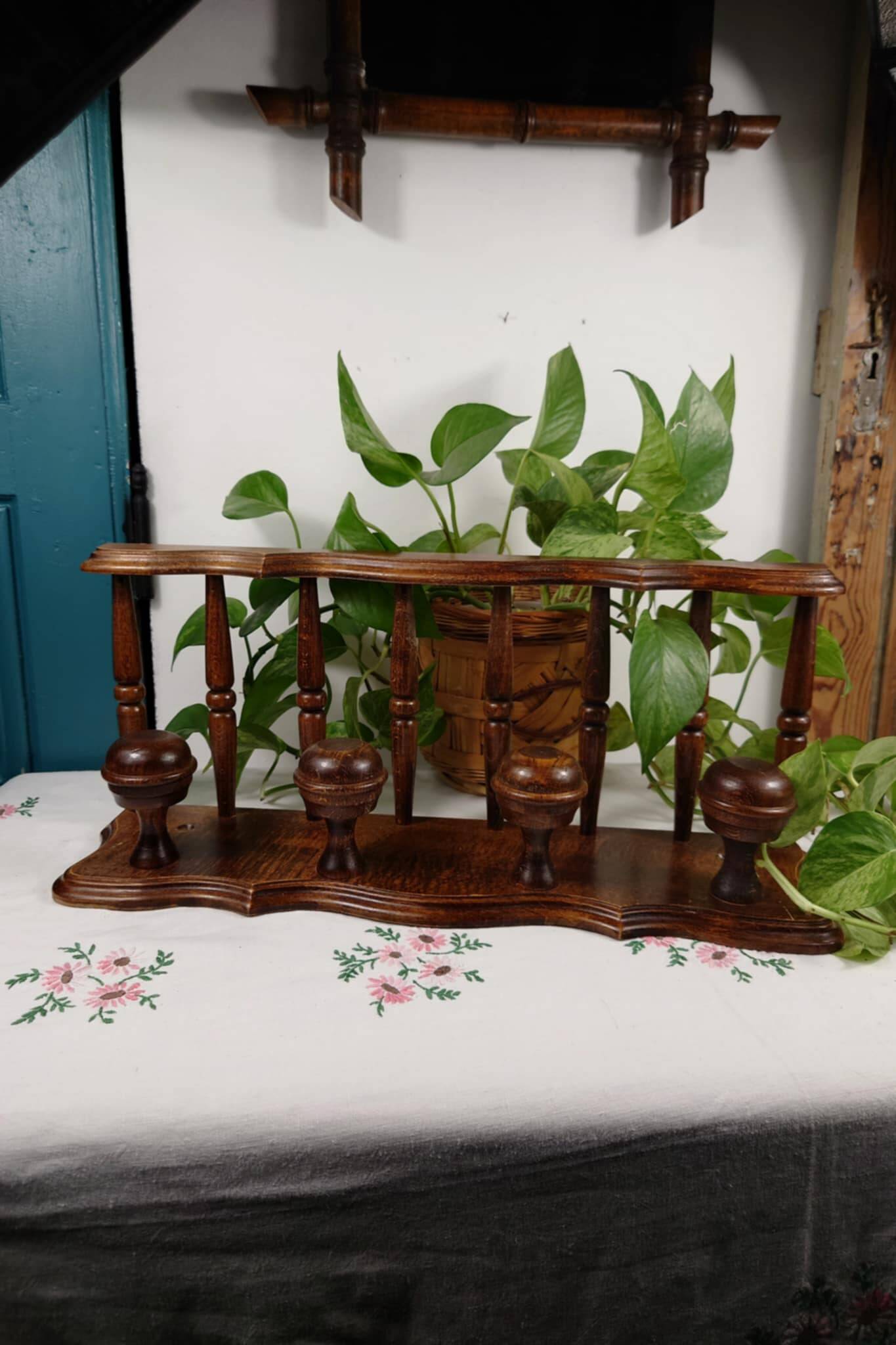 Wooden wall hook with hat shelf