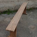 Antique pine farmhouse bench, 200 cm