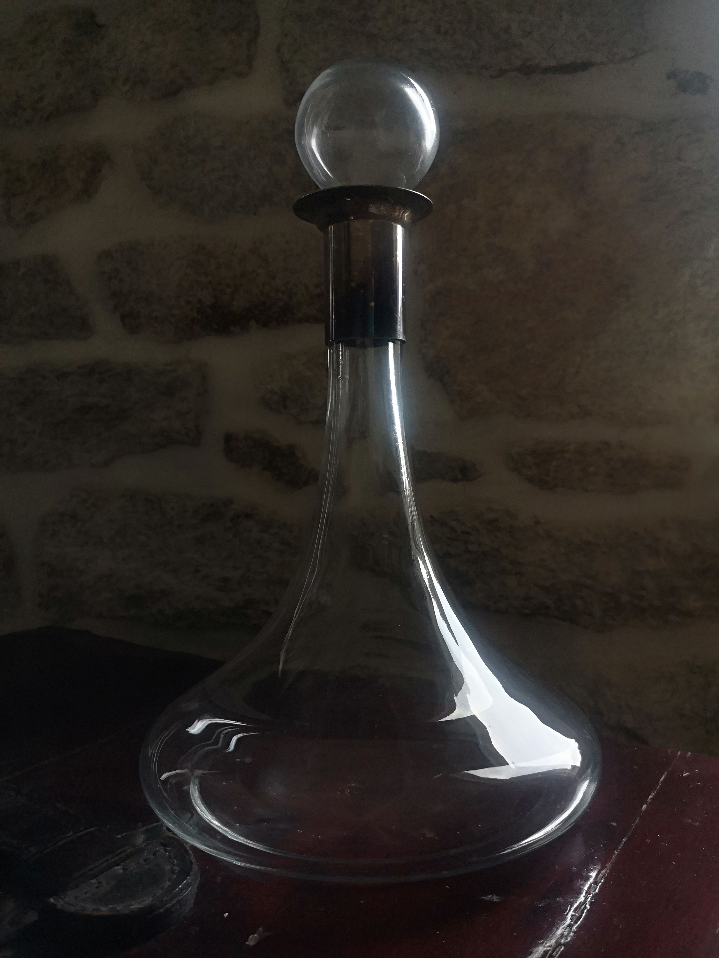 Vintage carafe has decanting