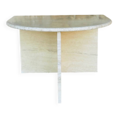 Vintage side table in travertine, circa 1980s.