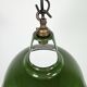 Suspension industrielle en émail vert de Coolicon, années 1950