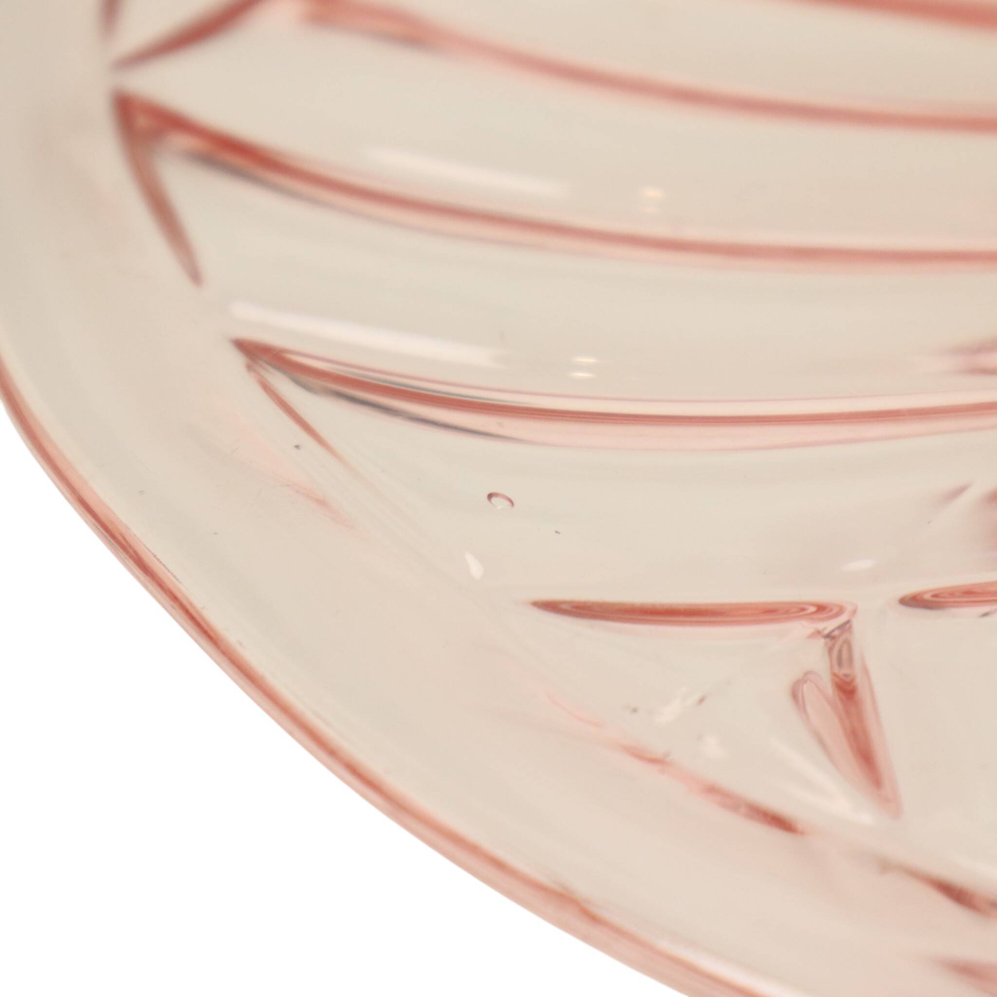 Pink Art Deco Cake Plate Pastry Dish Val Saint Lambert 34cm