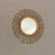 Sun mirror in woven rattan. 50cm. 1960.