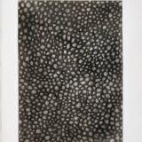 Dessin abstrait 7 noir et blanc au fusain