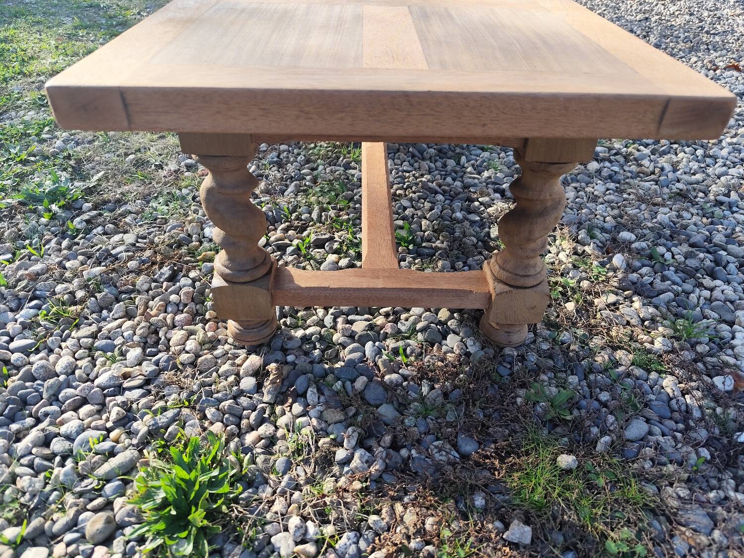 Table basse vintage bois massif