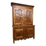 Bressan buffet with two bodies from the Louis XV period in walnut and elm.