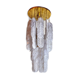 Pendant lamp "Leaves" by Mazzega in Murano glass, Italy, 1970
