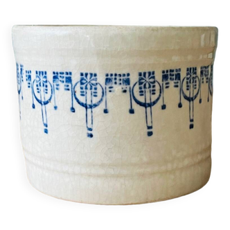 Old earthenware butter dish
