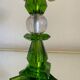 Lampe cristal émeraude Art Déco