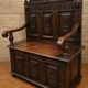 Banc coffre en bois richement sculpté – Style Renaissance – XIXe siècle