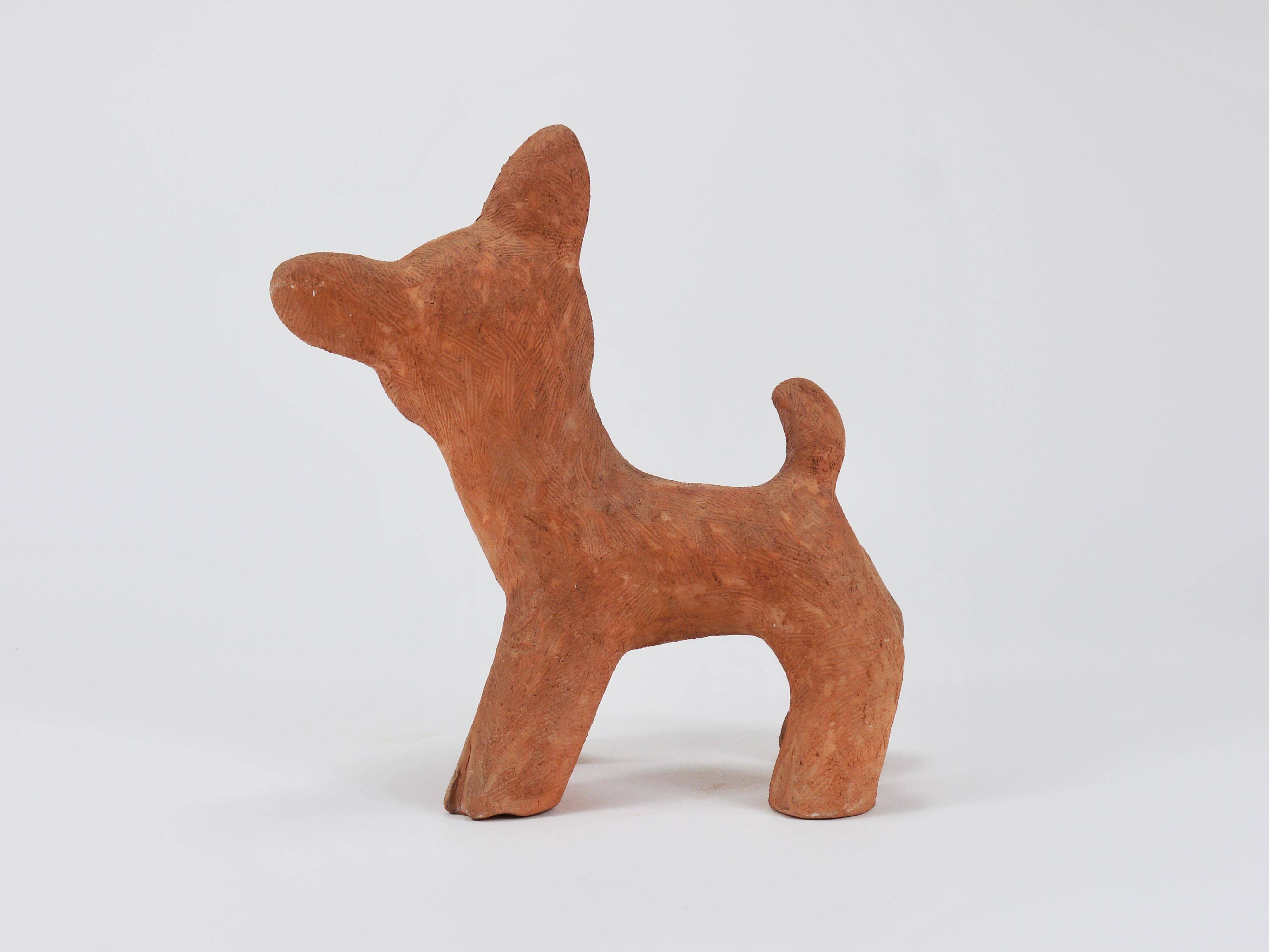 Walter Bosse Large Ceramic Sculpture of Baby Deer, Austria, 1920s