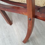 Vintage Viennese weave folding armchair