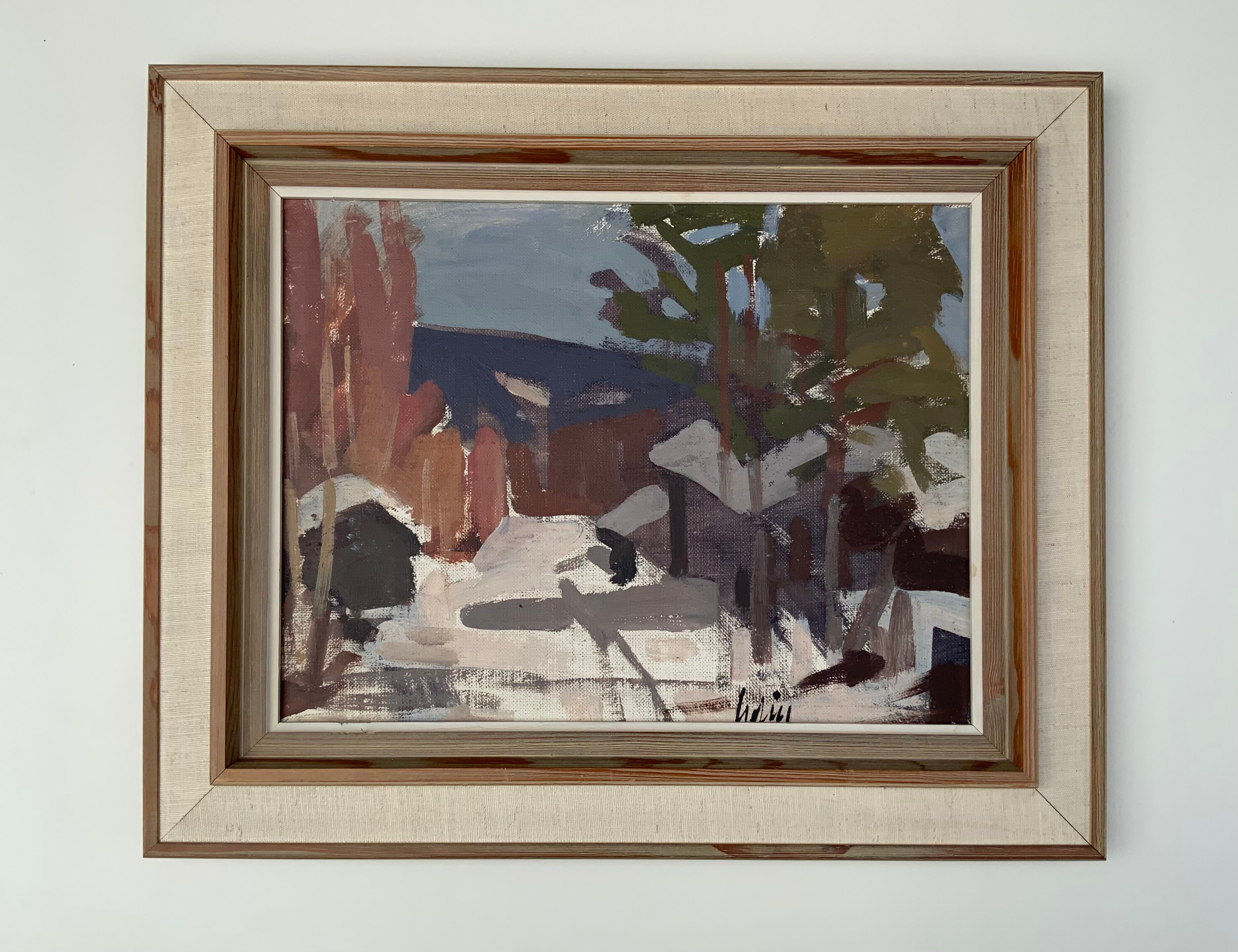 Oil on canvas by Bjorn Julin 1950s