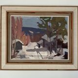 Oil on canvas by Bjorn Julin 1950s