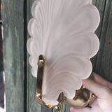 Art Deco shell leaf wall lamp
