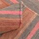 Pink & Brown Striped Pattern Vintage Kilim Rug, 167x254Cm