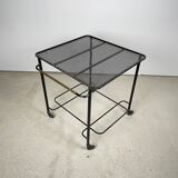 Trolley in perforated sheet metal