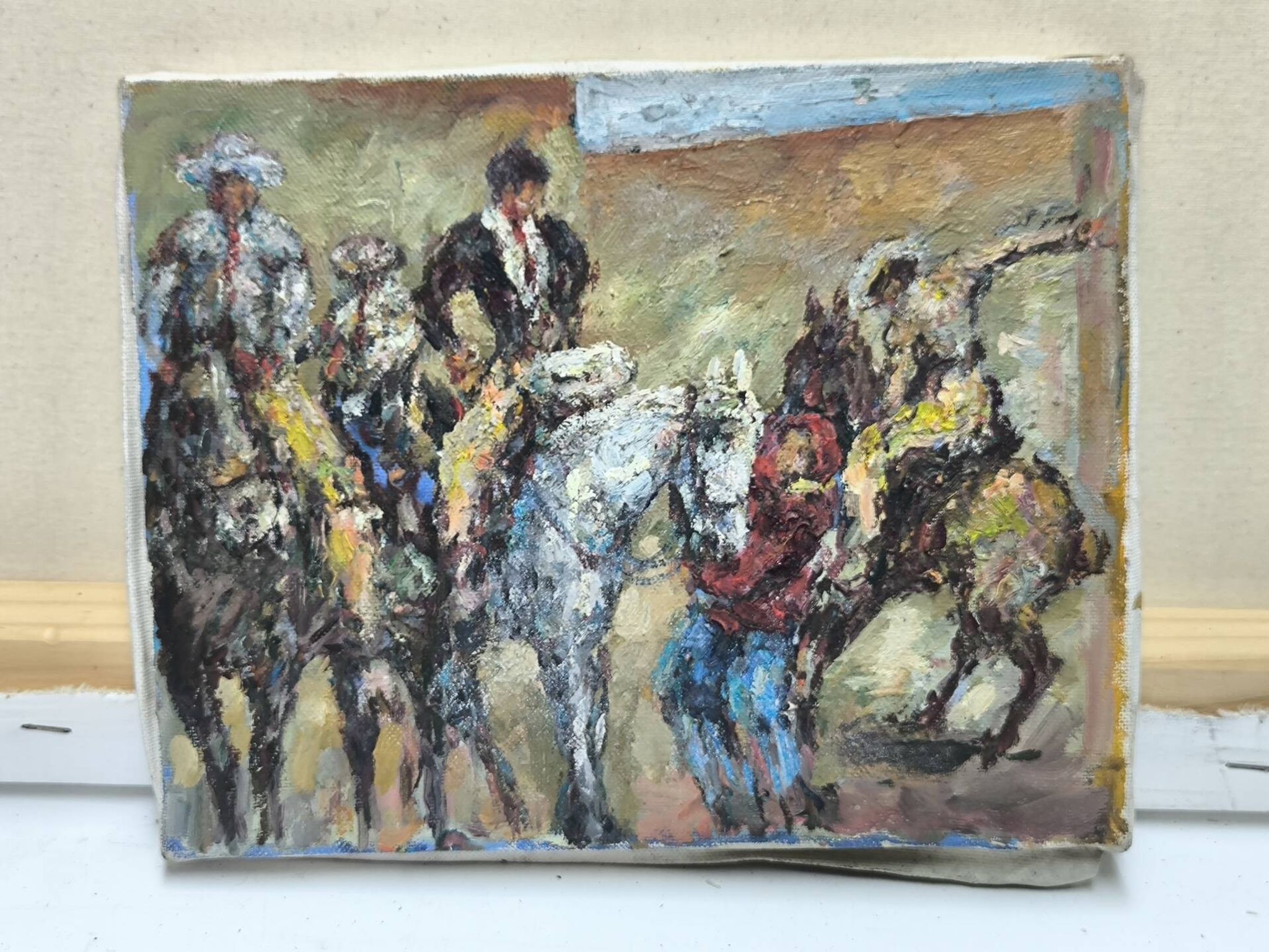Scene of Impressionist horsemen