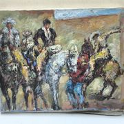 Scene of Impressionist horsemen