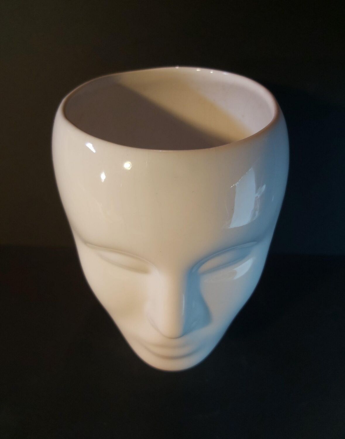 Vase cache-pot tête d'homme from the 70s