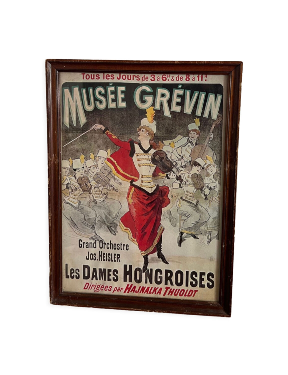 Framed vintage orchestra poster