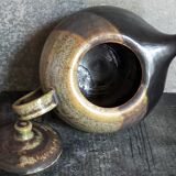Vintage enameled stoneware potter's teapot