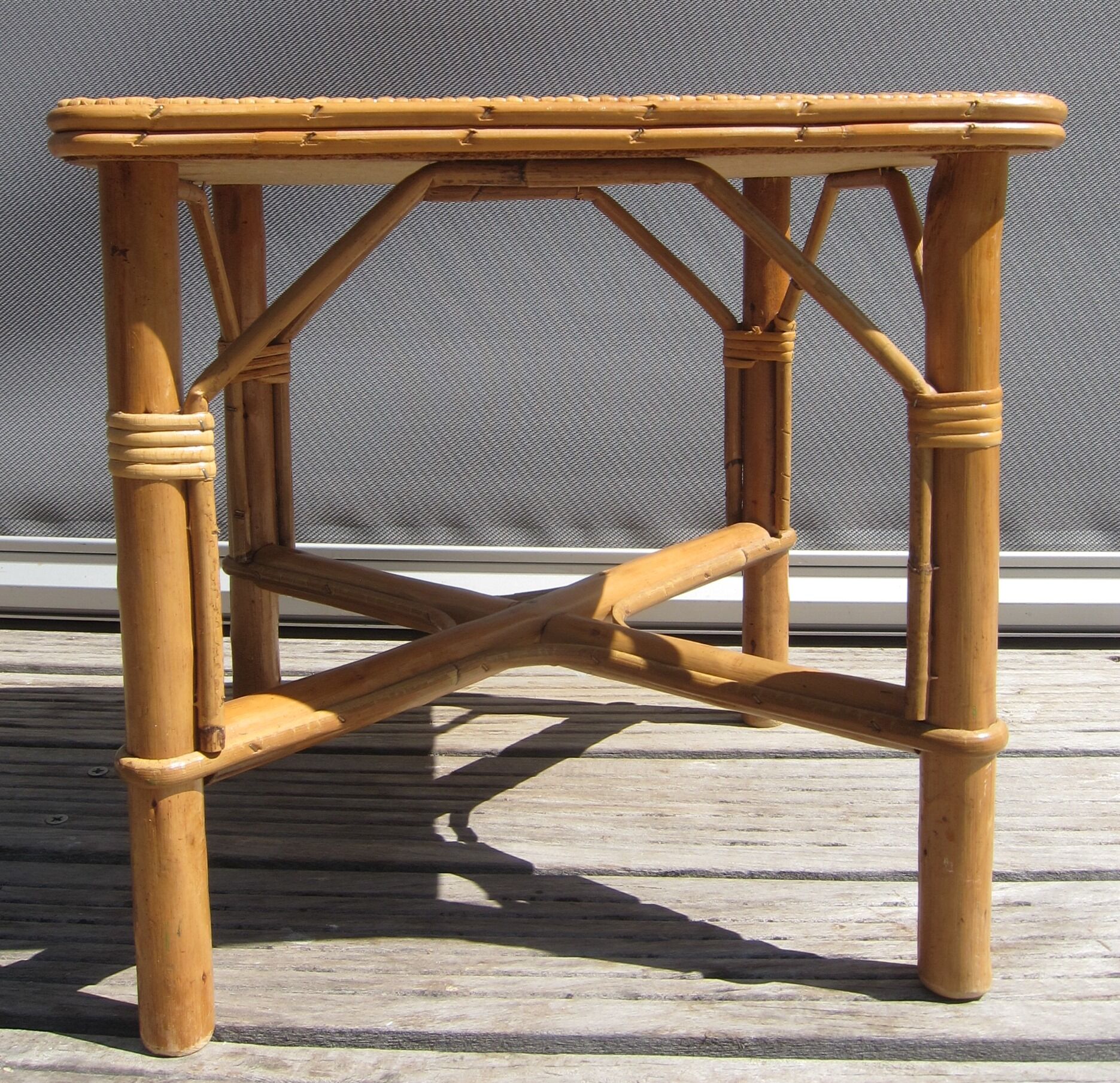 Square rattan coffee table