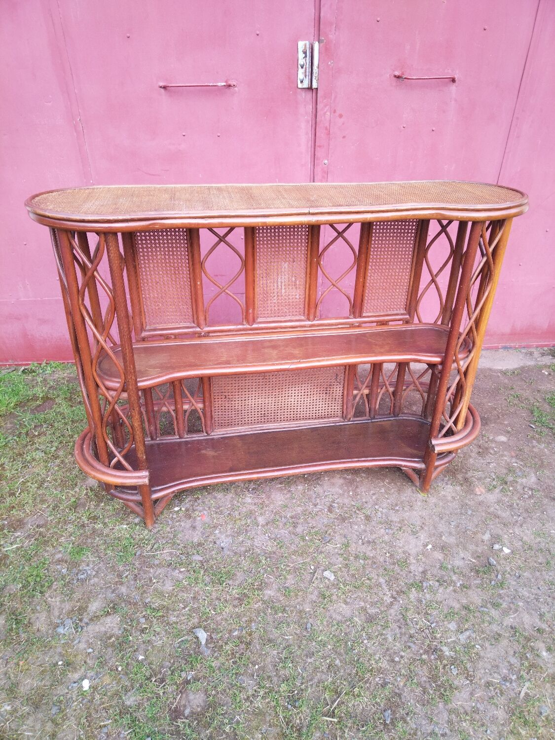 Rattan bar and canning 60's