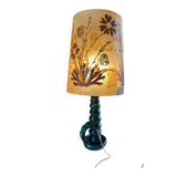 Vintage table lamp with herbarium shade