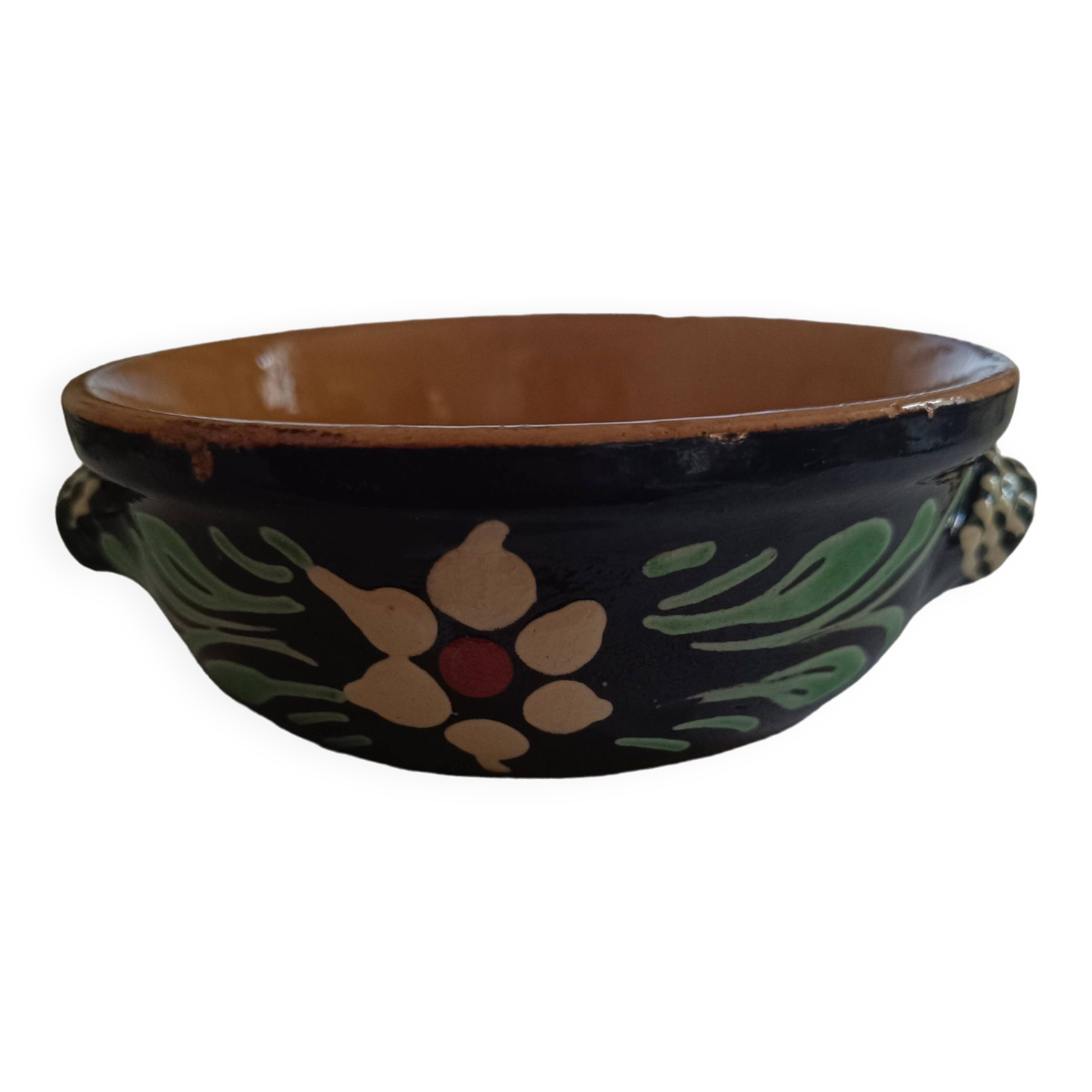 Alsatian enamelled stoneware bowl.
