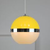 Lampe à Suspension Jaune Space Age, Italie, 1970s