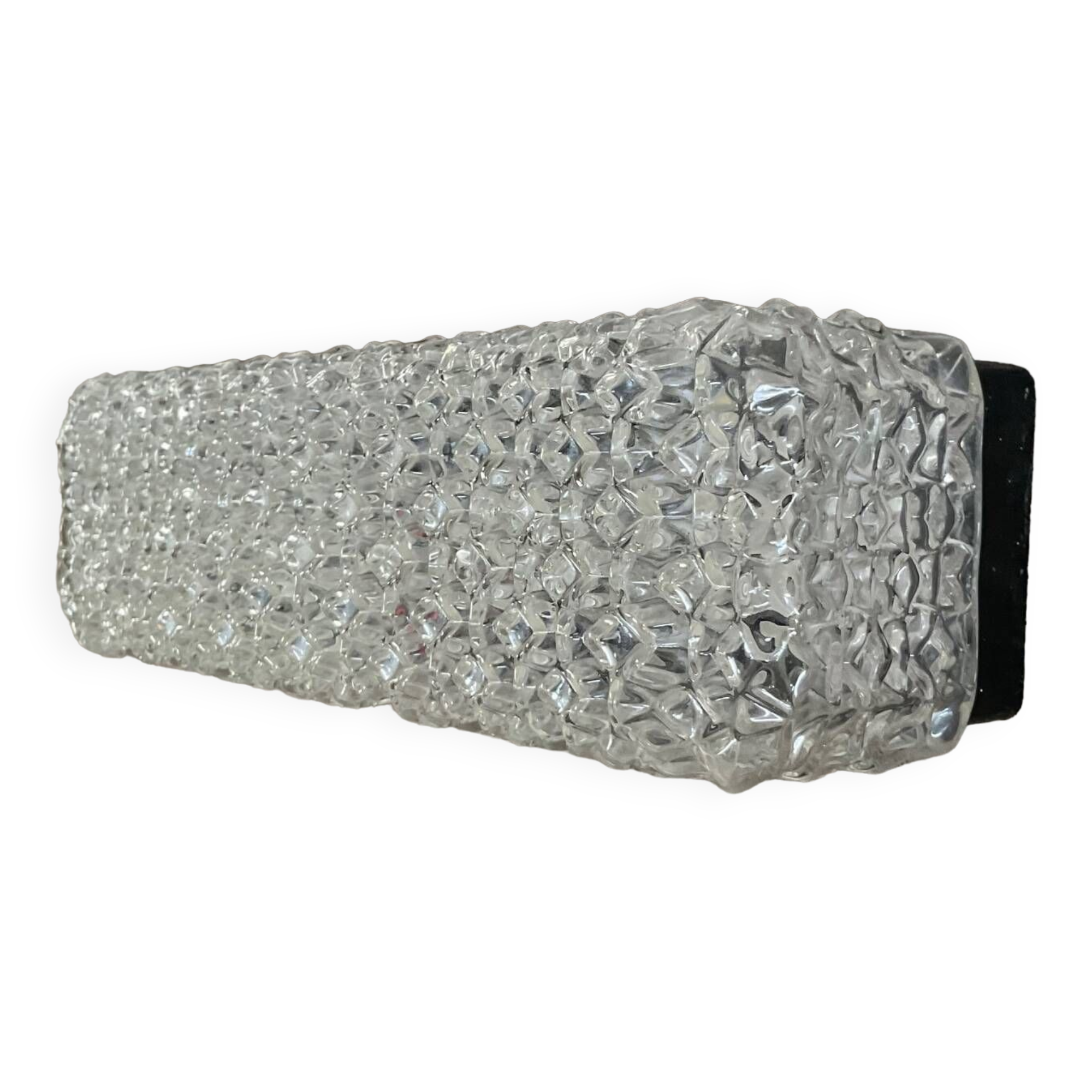 Applique vintage des années 70 en verre moulé