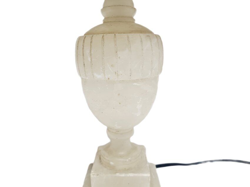 Art Deco alabaster bedside lamp, Belgium, 1950s