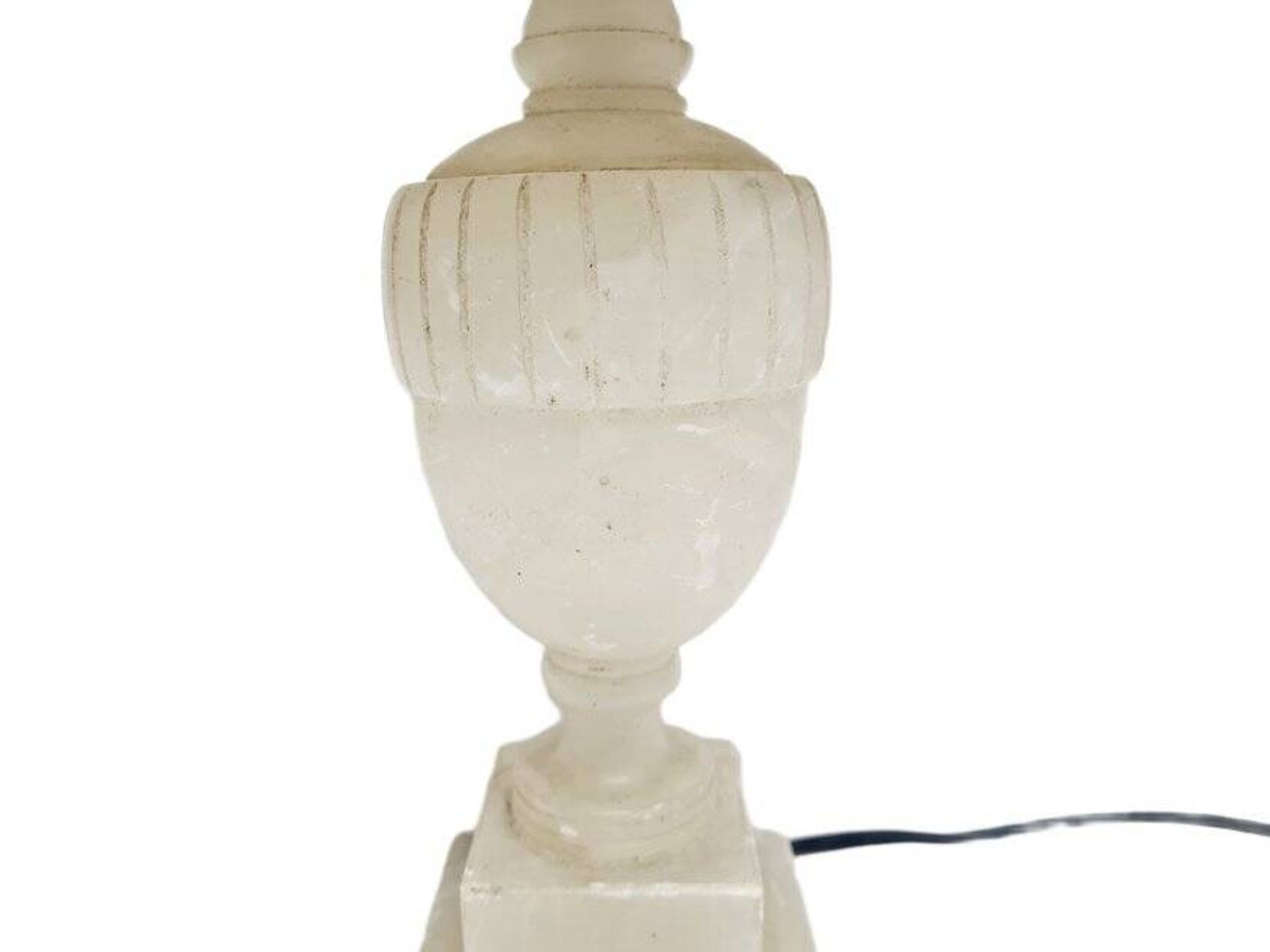 Art Deco alabaster bedside lamp, Belgium, 1950s