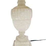 Art Deco alabaster bedside lamp, Belgium, 1950s