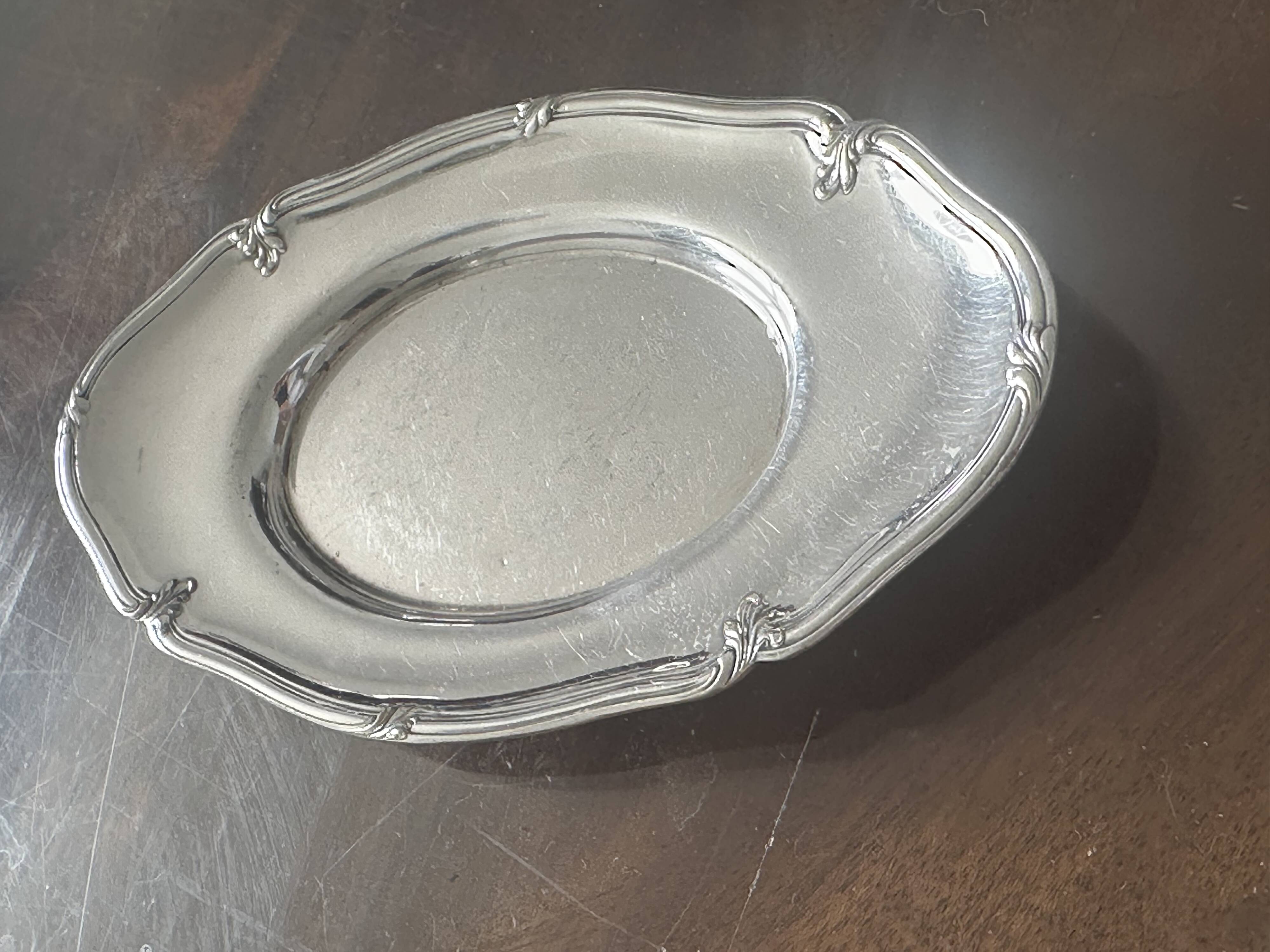 Small Silver-Plated Metal Hors d'oeuvre Dish HOKA 16 cm / 8 cm