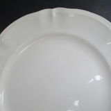 Flat round old Sarreguemines, ivory