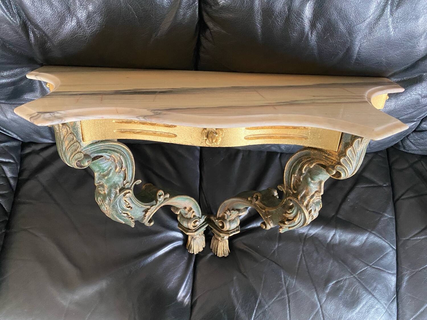 Very beautiful marble and gilded wood console.