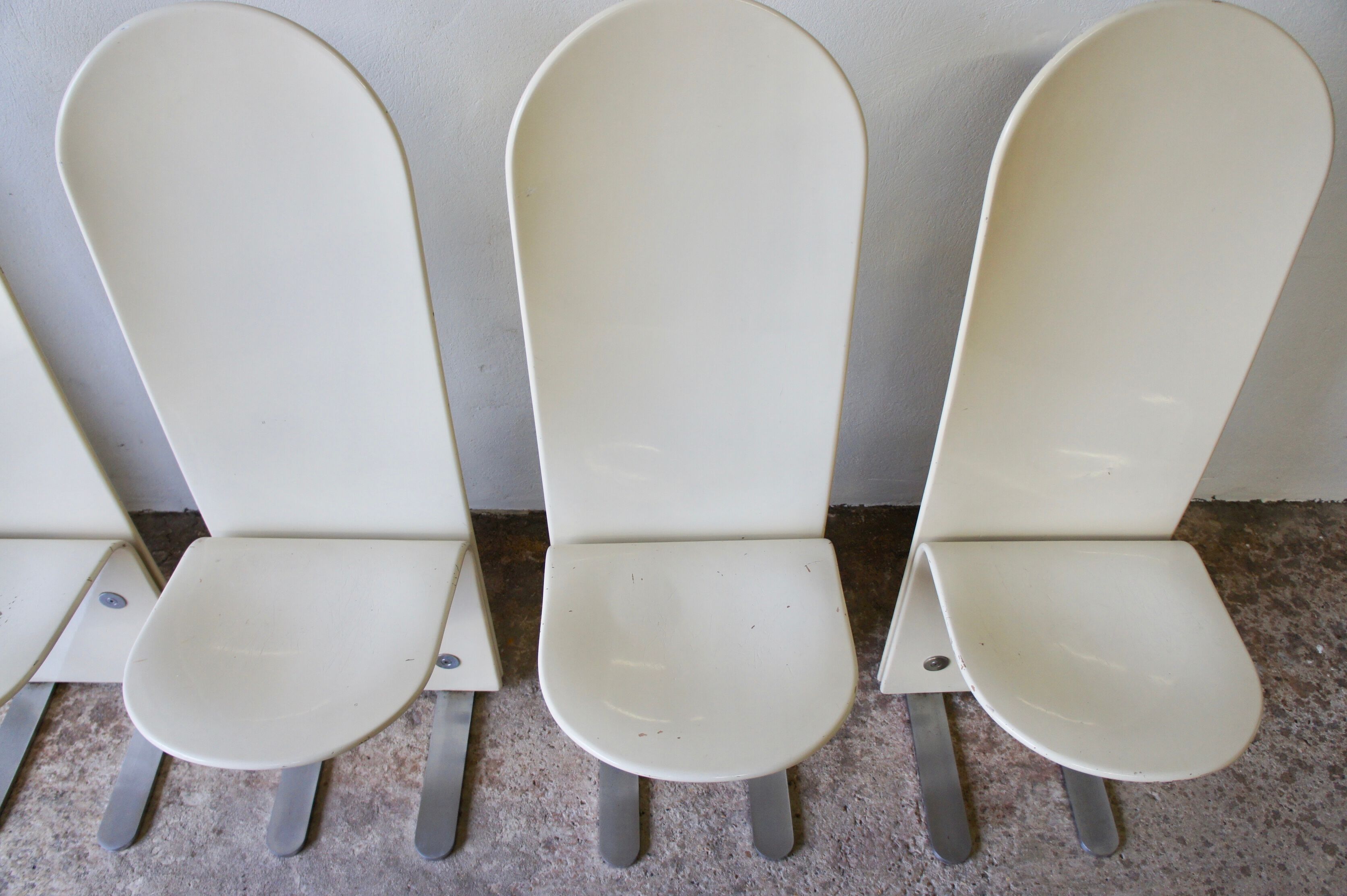 Pelicano 6 chairs set by Luigi Saccardo for Arrmet 1970