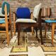 Set of 6 mismatched 1960s Scandinavian chairs