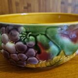 Saladier Barbotine Sarreguemines motif Fruits