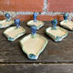 Plate + 6 Duck-Shaped Foie Gras Service Plates, Polychrome Ceramic