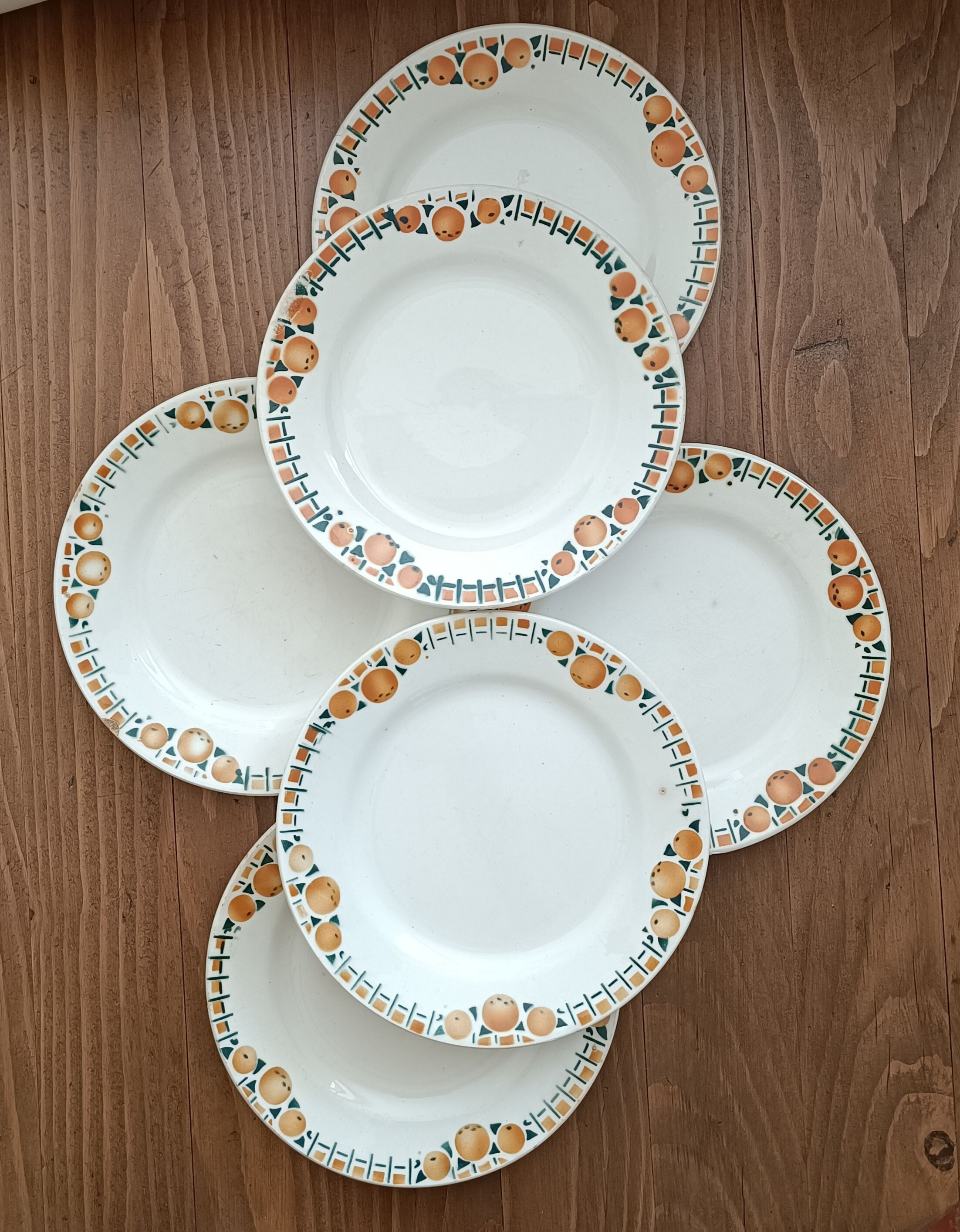 6 dessert plates iron land Saint Amand