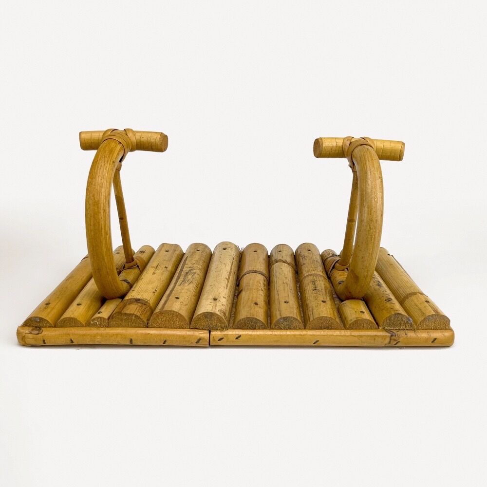 Bamboo and rattan coat racks 50s