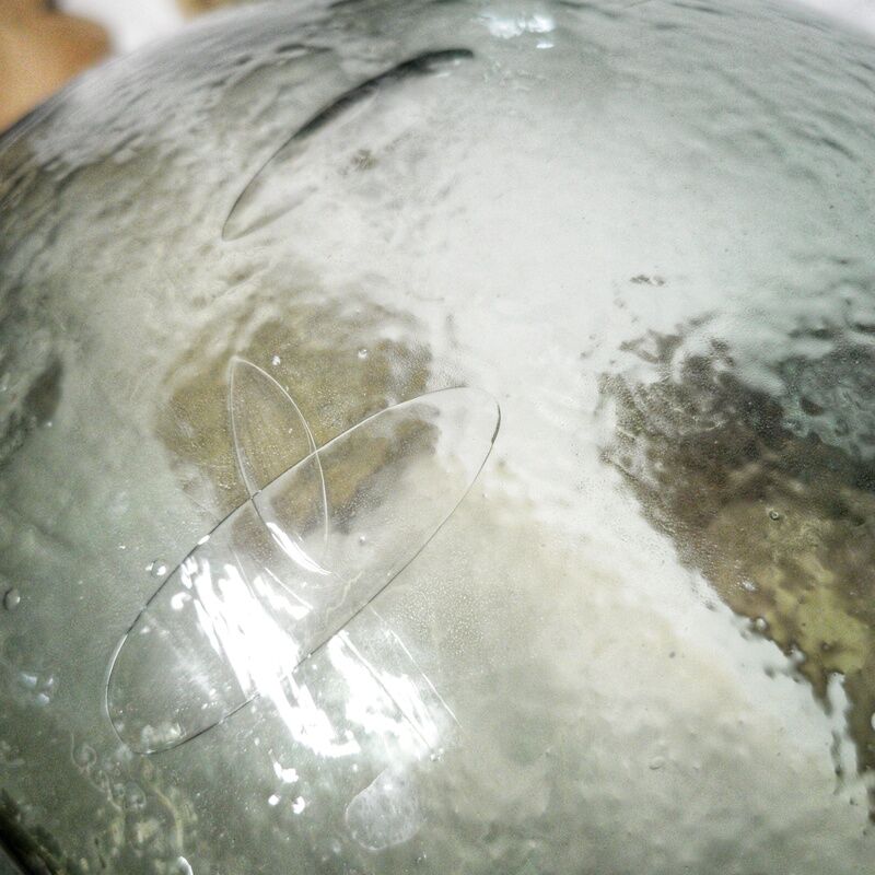 Demijohn green blown glass 20 liters